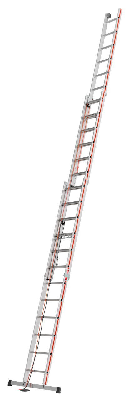 Échelle coulisse à corde, 3 plans